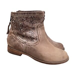 Corral Ankle Boots Women's Sz 8 M Indie Spirit Distressed Leather Western Floral